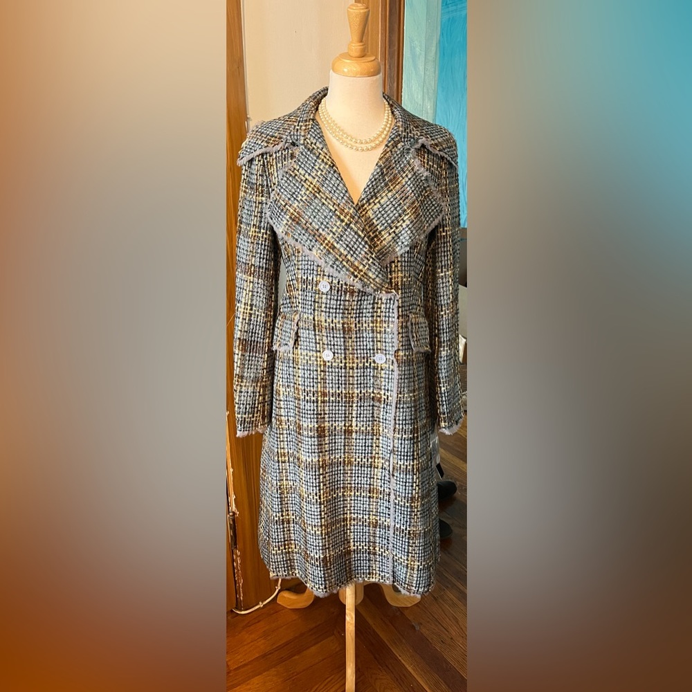 Women's Tweed Double-Breasted Coat